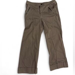 GUESS Khaki Utility Pants Women’s Size 2 Cropped Zip Pocket Ankle Casual Cabi